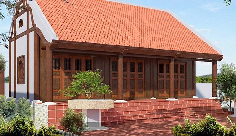 Nhà gỗ ba gian hai dĩ