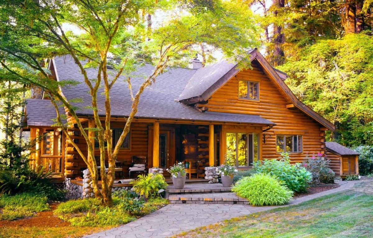 mẫu nhà gỗ sân vườn đẹp